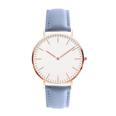 

Men Women Fashion Simple Ultra-Thin Watch Minimalist Casual Leather Band Wrist Watch