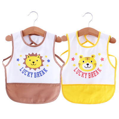 

Parents and children (KIDS MAM & DAD) baby two pieces of rice pockets baby bibs anti-dress to eat bibs mouth towel 86600 brown 110