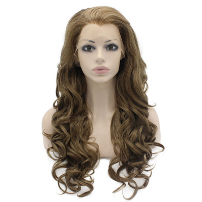

Iwona Synthetic Hair Lace Front Long Wavy Ash Blonde Wig