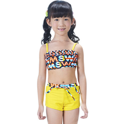 

Qiaohai QIHAI 6615-5 cute children swimsuit girls split two-piece Korean version of the hot spring swimwear M code