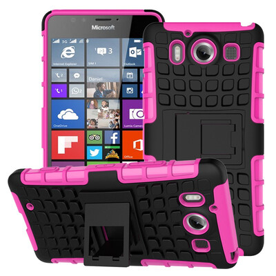 

Fivice Nokia Lumia 950 Case TPU anti-fall tire pattern back clip bracket phone case