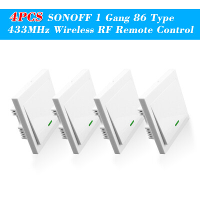 

5PCS eWeLink Push Button Wall Light Switch Remote Controller 3 Gang 86 Type ONOff Switch Panel 433MHz Wireless RF Remote Control