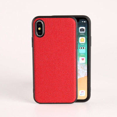 

mobile phone case for iPhone X Xs Max covered frosted reflective PU leather soft TPU silicone case for iPhone 6 6S