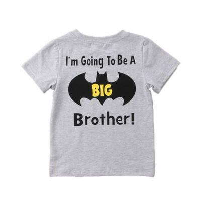 

Cotton Toddler Kid Baby Boy Batman Big Brother Top T-shirt Casual Clothes Summer