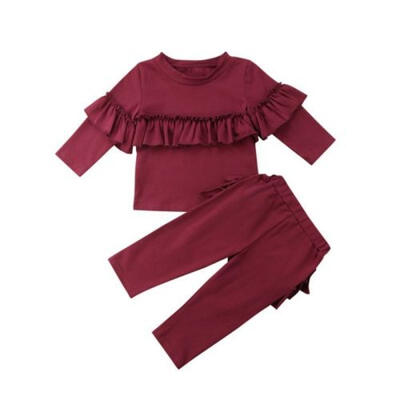 

Newborn Kids Baby Girl Infant Clothes T-shirt Top Leggings Outfit Sets Tracksuit