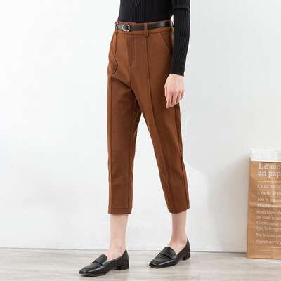 

Canvaus Winter Pants Women 2018 Casual Thin Slim Mid Waist Pencil Pants Office Ladies Zipper Fly Trousers Pantalon Femme CF8147D