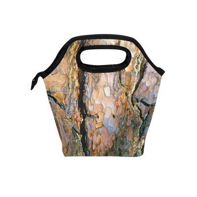 

Artistic Bark Lunch Bag Tote Bag Travel Picnic Organizer Lunch Holder Handbags Lunch Bag Box