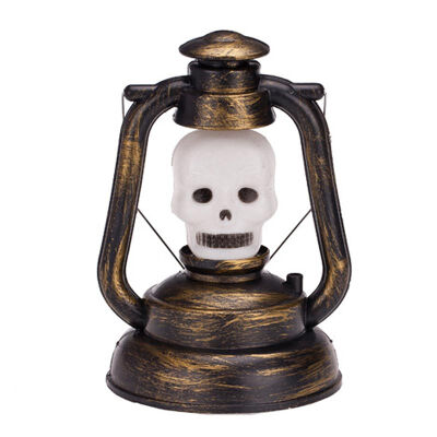 

MyMei halloween LED Luminous Pumpkin Lamp Skull light portable Kerosene Pumpkin Lantern Halloween Decoration JACKO'LANTERN Hallowm