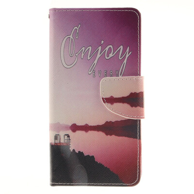 

Seaside scenery Design PU Leather Flip Cover Wallet Card Holder Case for Sony Xperia M5