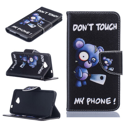 

Blue bear Design PU Leather Flip Cover Wallet Card Holder Case for Microsoft Lumia N650