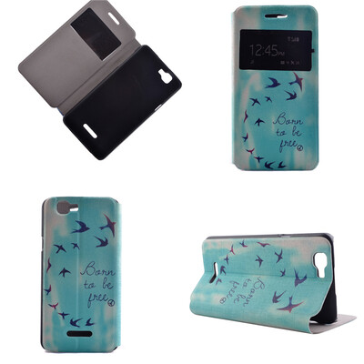 

Flying Birds Sky Design PU кожа флип Обложка Кошелек Карты Держатель чехол для Wiko Rainbow