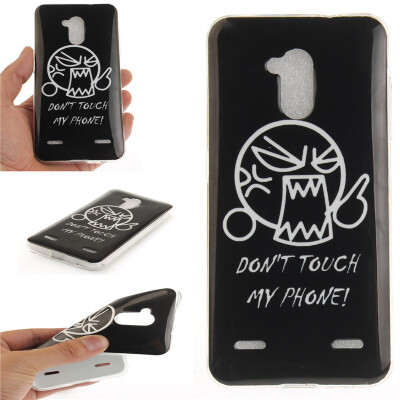 

Do not touch me Pattern Soft Thin TPU Rubber Silicone Gel Case Cover for ZTE Blade V7 Lite