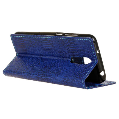 

MOONCASE Nokia 61 Plus Nokia X6 Crocodile Leather Case - Blue