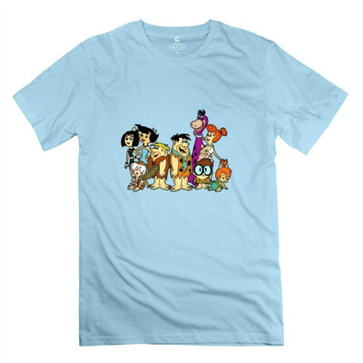 

Adult The Flintstones Pebbles Bamm-Bamm T-Shirt 100 Cotton Swag  SkyBlue