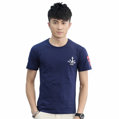 

GEEDO round neck comfortable short-sleeved cotton men casual T-shirt