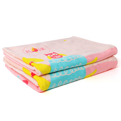 

Mile fish baby flannel cover blanket lunch break blanket double pink 95 110cm