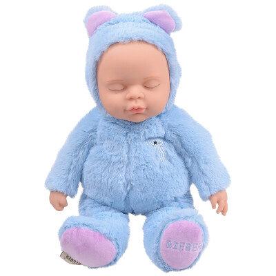 

BIEBER Big Bear Tsubasa series sleeping doll comfort doll plush doll toy simulation baby comfort toys high 36CM blue