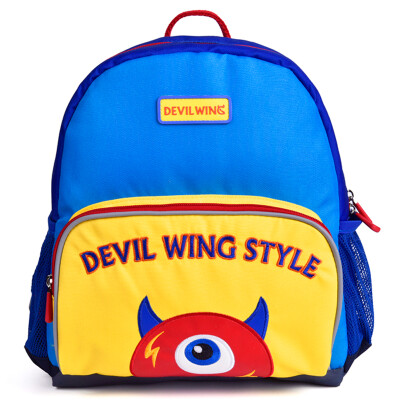 

Чертенок (DEVILWING) 3-6 лет мальчики и девочки Schoolbag рюкзака небольшого питомника в Taipan дорожной сумки синих путешествий DW051