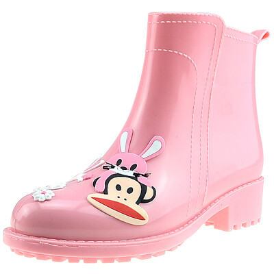 

【Jingdong supermarket】 PaulFrank mouth monkey rain shoes ladies fashion hand-painted rain boots waterproof plastic shoes cover shoes PF1009 pink 36 yards