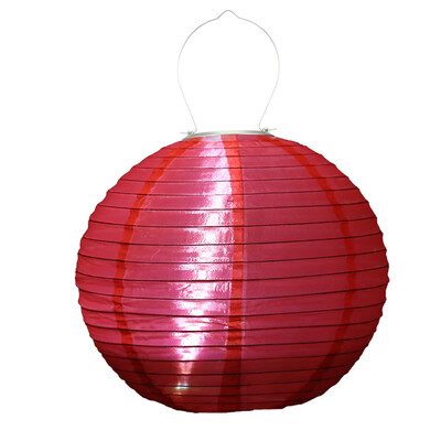 

Solar Powered LED Light Nylon Chinese Lantern Lamp Lighting for Outdoors