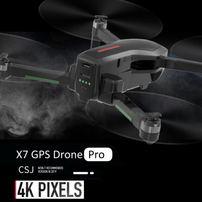 

CSJ-X7GPS Brushless 4K Drone with Camera 5G Wifi FPV Foldable Auto Return Optical Flow Positioning Gesture Photo MV Editing GPS Qu