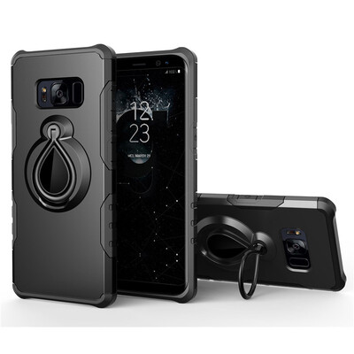 

Fivice Samsung Galaxy S8 Case TPU Water Drop Ring Stand Car Power Magnetic Drop-proof Phone Case