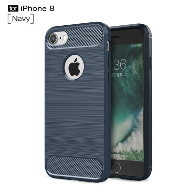 

Fivice iphone 8 case Luxury brushed carbon fiber TPU soft shell