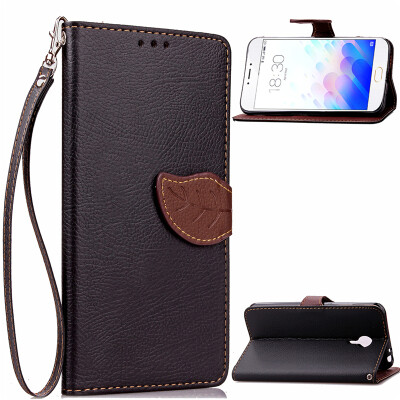 

Black Design PU Leather Flip Cover Wallet Card Holder Case for MEIZU Note 3