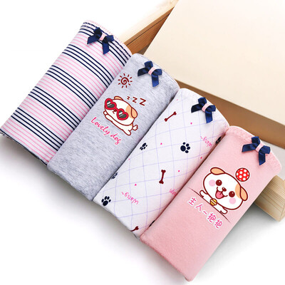 

The United States&Ya Ting ladies underwear girls lace cotton waist no trace underwear women 4 loaded fashion small Meng dog XL code