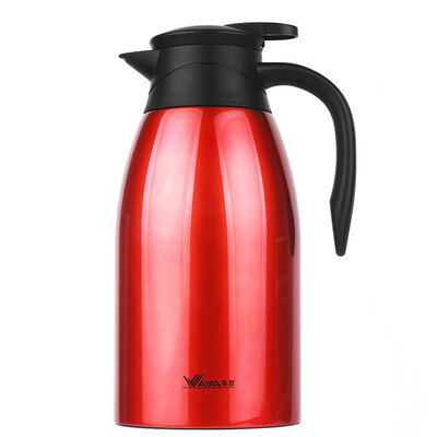 

Huaya WAYA stainless steel insulation pot office home pot coffee pot HK10-2000 travel car pot warm red 2L