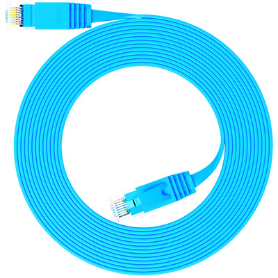 

Shanze (SAMZHE) SZ-610BE шесть CAT6 класс гигабитная плоская кабельная компьютерная сеть перемычка завершена кабельная линия голубая 10 метров