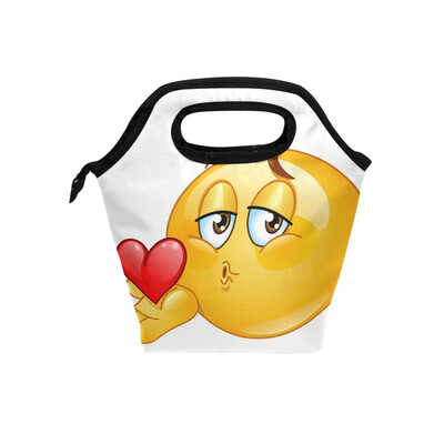 

Lunch Bag Love Expression Tote Travel Picnic Insulated Handbags Portable Zipper Lunch Bag Box