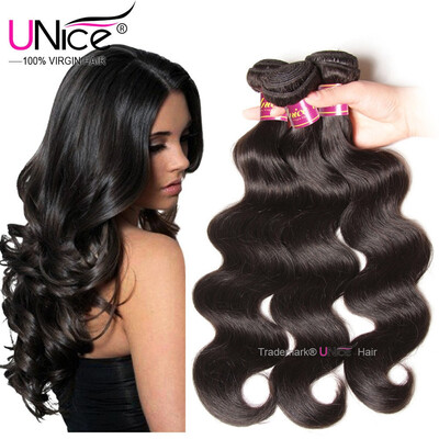 

UNice Hair 8A Indian Virgin Human Hair Body Wave 300g