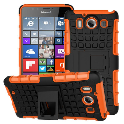 

Fivice Nokia Lumia 950 Case TPU anti-fall tire pattern back clip bracket phone case