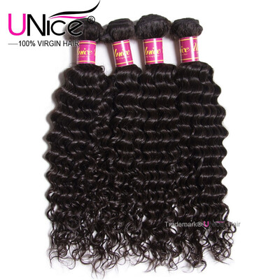 

UNice Hair 8A Peruvian Deep Curly Wave Virgin Human Hair 400g US Stock