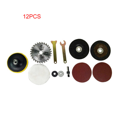 

Electric Drill Variable Angle Grinder Mandrel Adapter Disc Holder Kit Spanner Polish Wheels Set