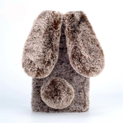 

Rabbit Bunny Warm Furry Fur TPU Case for iPhone 8 8plus X 5 5s SE 66s 66s Plus 7 7 Plus