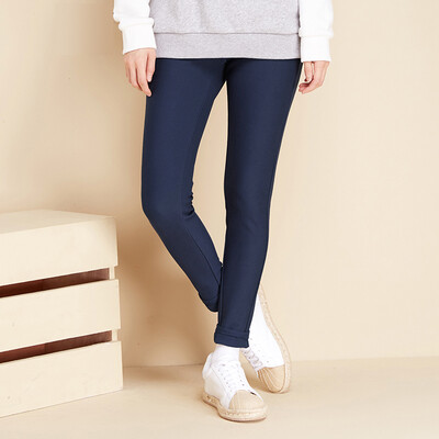 

Semir Lady simple simple color high waist Slim stretch casual nine pants Korean version of the tide 10415270531 Po blue S