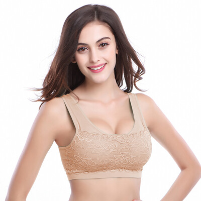 

Pandora PLANDOO Seamless Laval Lace Sports Bra Comfortable Uncoverable Braised Underwear Yoga Running Vest Color