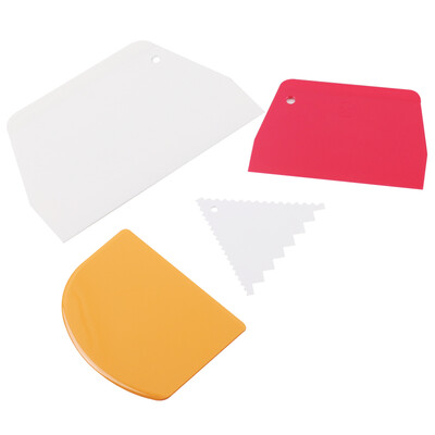 

Three plastic scraper triangular tooth scraper cream scraper four-piece