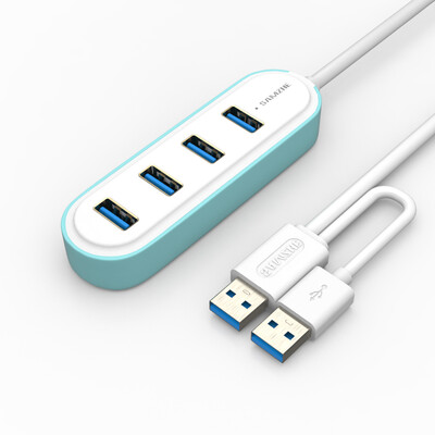 

Shanze SAMZHE JXQ-C03 USB splitter USB30 high-speed expansion of the distinguished fashion 4 HUB hub desktop computer notebook a drag four 30CM light green