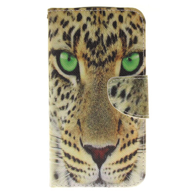 

Yellow tiger Design PU Leather Flip Cover Wallet Card Holder Case for LG K8