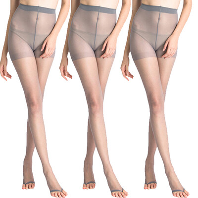 

Langsha stockings 3 pairs of core silk exposed toe socks summer sexy women&39s fish mouth thin section pantyhose stockings gray uniform