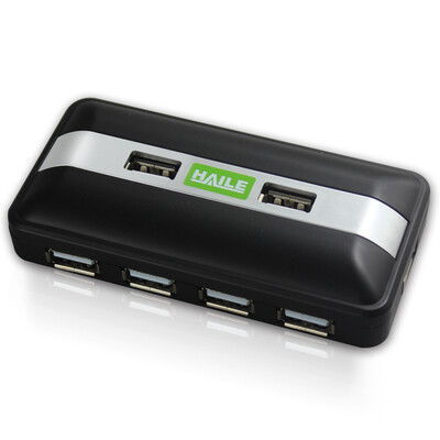 

HAILE Hailai HU-06 мини-квадрат 7 USB2.0 настольный компьютер расширение концентратор концентратор Apple и другие обычные ноутбуки общий делитель 80 см черный