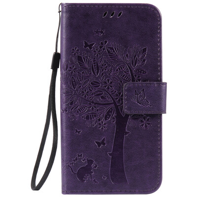 

Purple Tree Design PU кожа флип крышку кошелек карты держатель чехол для HUAWEI Enjoy 5s