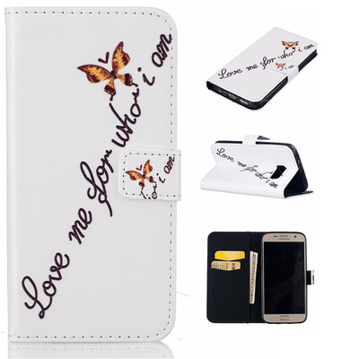 

Butterfly Design PU Leather Flip Cover Wallet Card Holder Case for SAMSUNG Galaxy S7