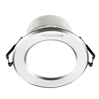 

【Jingdong Supermarket】 Hongyan (HONYAR) LED Downlight 2.5 inch Sand Silver 3W White Bead Series Open Door 75mm Restaurant Bedroom Living Room Aisle Backdrop Ceiling Light