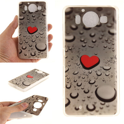 

Heart-shaped water droplets Pattern Soft Thin TPU Rubber Silicone Gel Case Cover for Nokia Lumia950