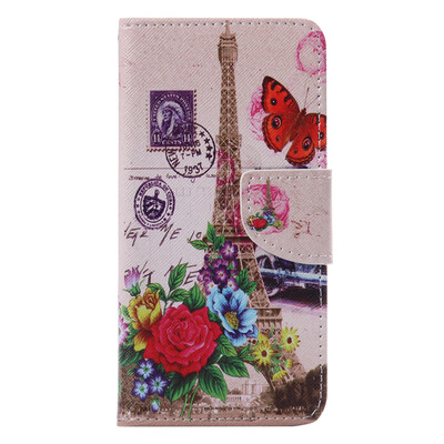 

Butterfly Tower Design PU Leather Flip Cover Wallet Card Holder Case for HUAWEI P9