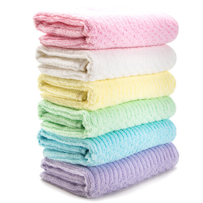 

Matt towel home textile cotton plain thickened soft absorbent Ningxia towel 6 installed white pink yellow blue green purple 100g Article 32 70cm Article